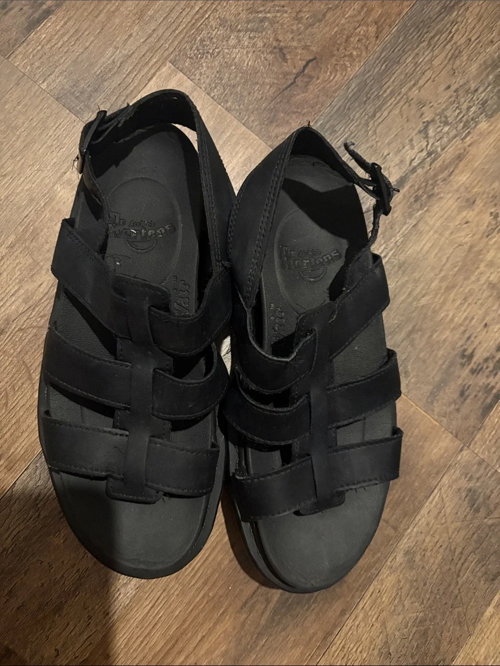 Dr Marten’s Black Strappy  Sandals